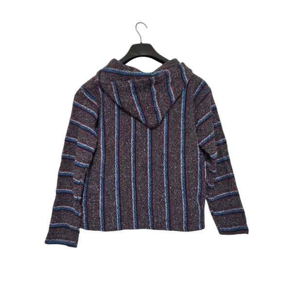 Sunspecs Boys Mexican Baja Hoodie Hoody Sweater Pullover Casual Stripe Size M - Picture 2 of 3
